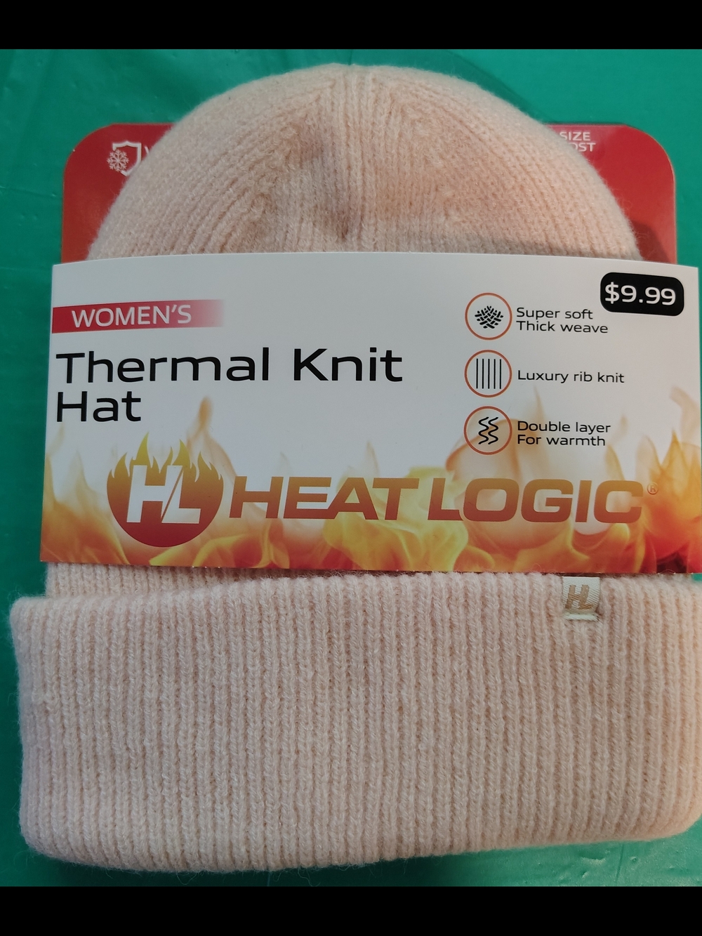 Heat Logic Women's Thermal Knit Hat - Light Pink